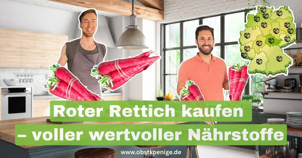 Roter Rettich kaufen – knackig, aromatisch & frisch im Bund