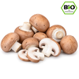 Frische bio Champignons braun